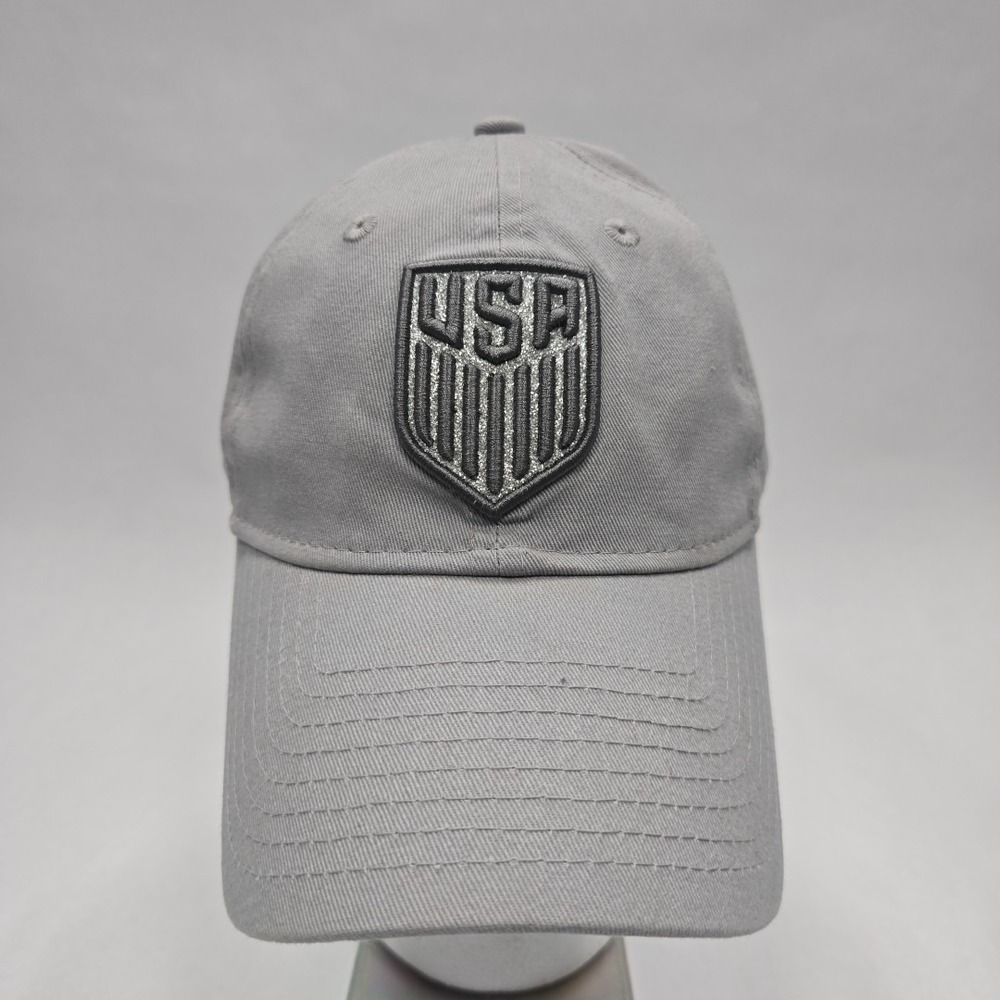 USA Olympics‎ New Era Women's Grey Baseball Hat Cap Strap Back Soccer Sparkle